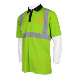 D282 custom-made reflective strip industrial Polo contrast color chest industrial uniform supplier D282 custom-made reflective strip industrial Polo contrast color chest industrial uniform supplier